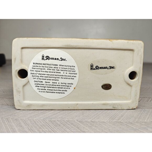 Vintage Roman Inc Nativity Cross Scene Figurine Candle Holder Hand-Painted - Picture 5 of 8